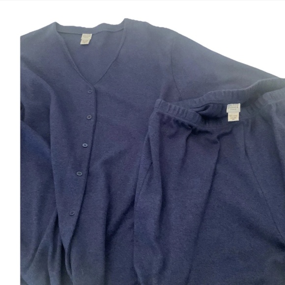 Eileen Fisher  2X Royal Blue Cardigan And Pull On Pant Lounging Set! - Picture 1 of 8